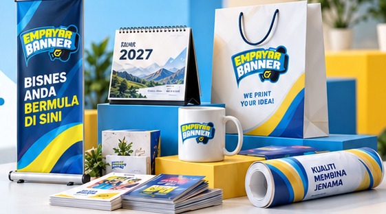 Visual contoh susunan produk Empayar Banner